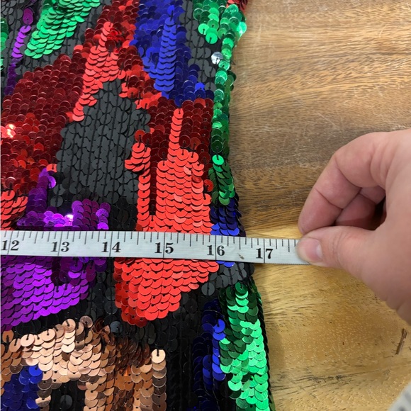 Vintage 80’s Colourful Beaded Sequin Silk Gown, 80’s NYE dress - Picture 11 of 13